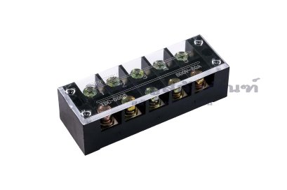 [E] บล็อกต่อสายไฟ แบบขันสกรู ทองเหลืองชุบดีบุก 60A TB-6005